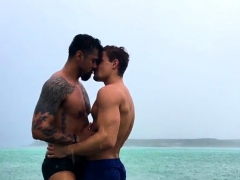 Latin gay anal sex with cumshot